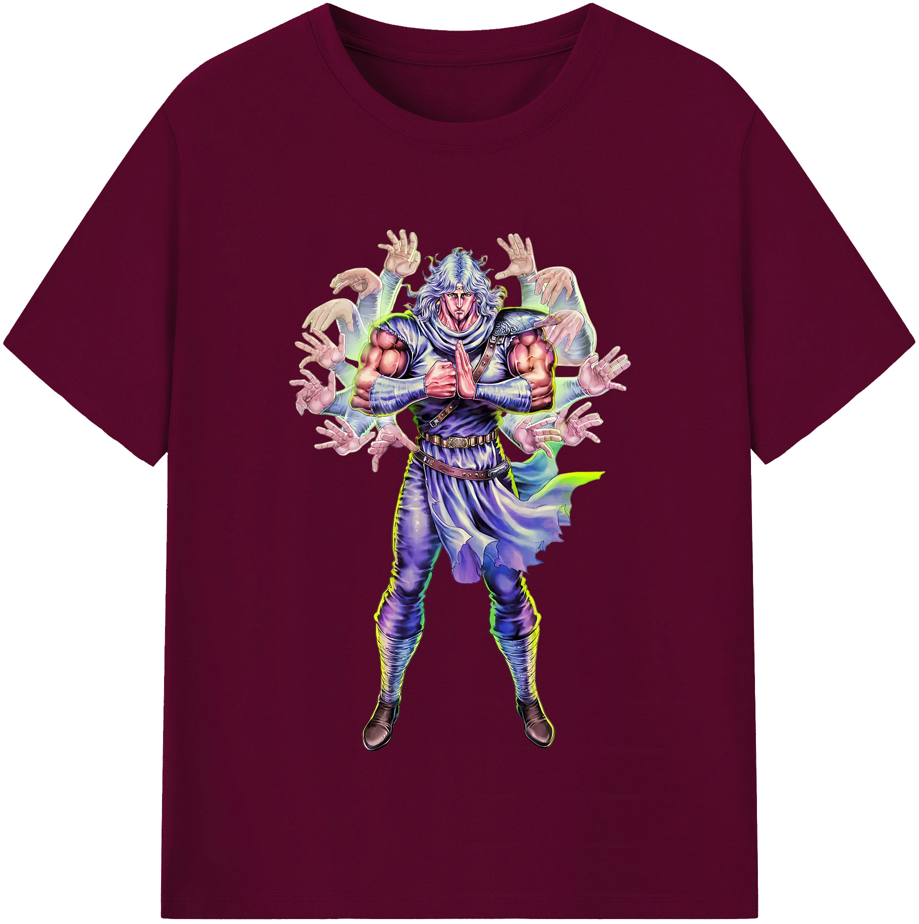 （画像用） 北斗の拳 Fist of the North Star レディースカジュアルプリントTシャツ（綿100％）